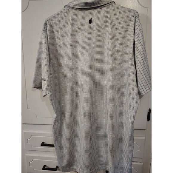 Johnnie O Polo Shirt Mens Large Blue Performance Golf Stretch UPF50 - Picture 8 of 8